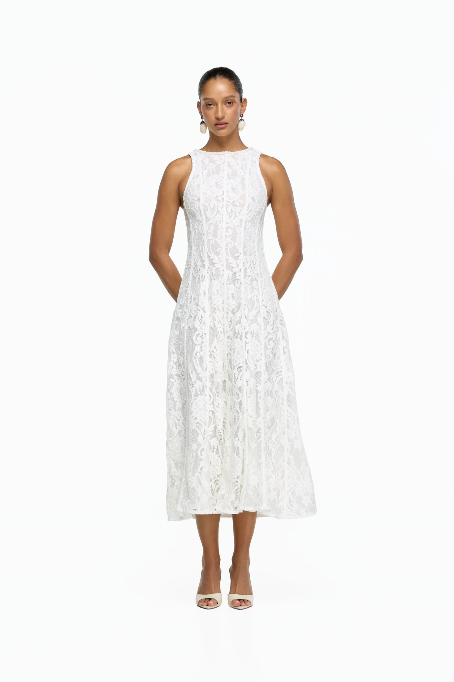ANTOINETTE MIDI DRESS WHITE