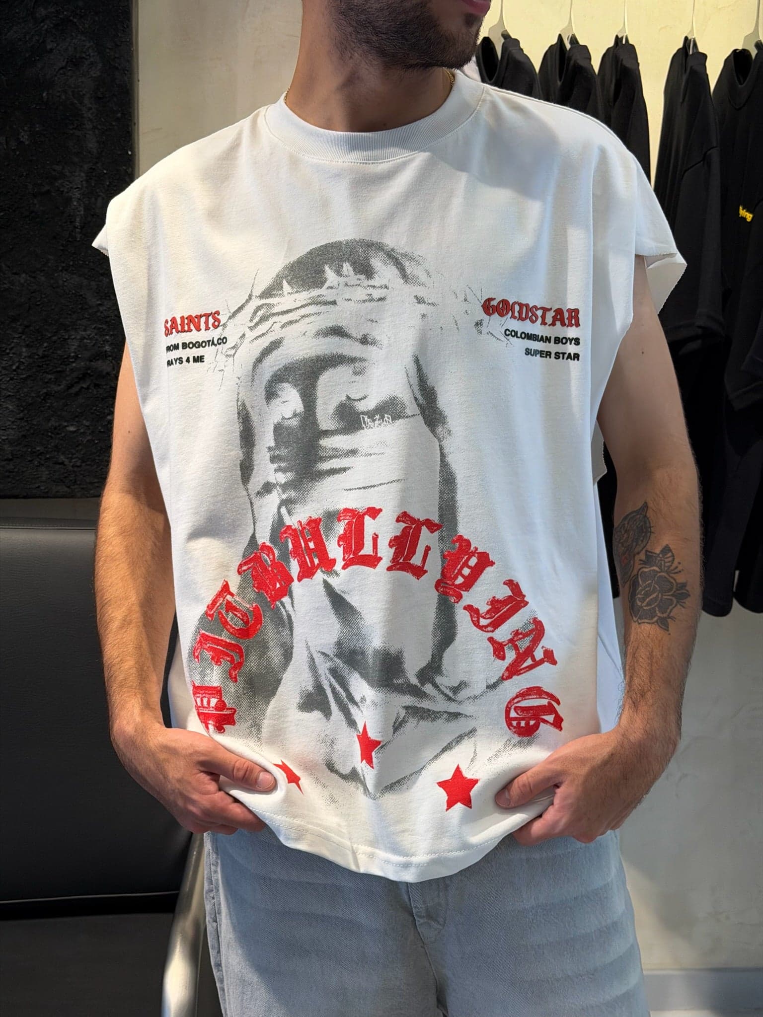 TANKTOP OVERSIZE SAINTS CRUDO - imagen 2