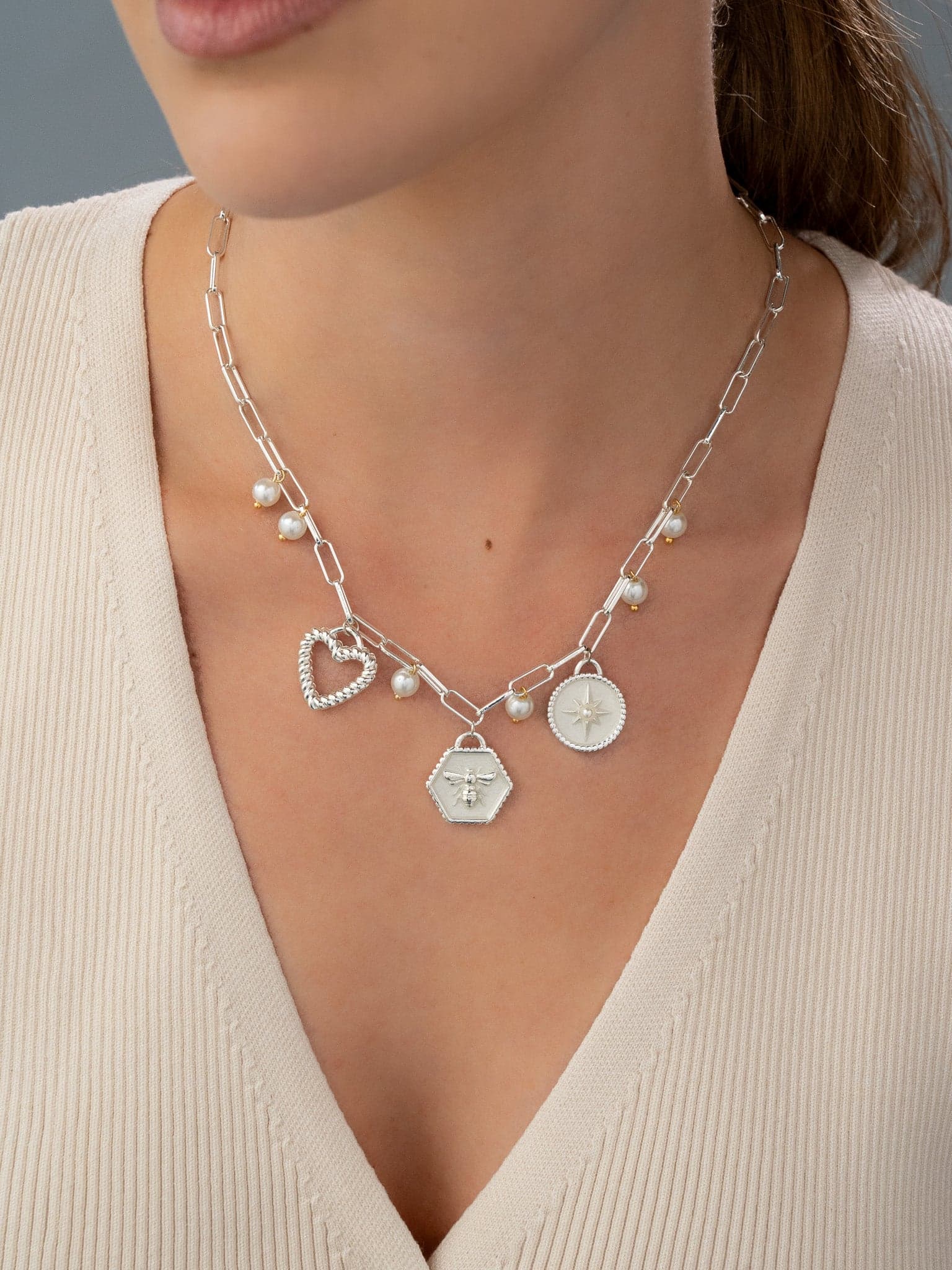 Collar Multicharms Significados para Mamá + Aretes