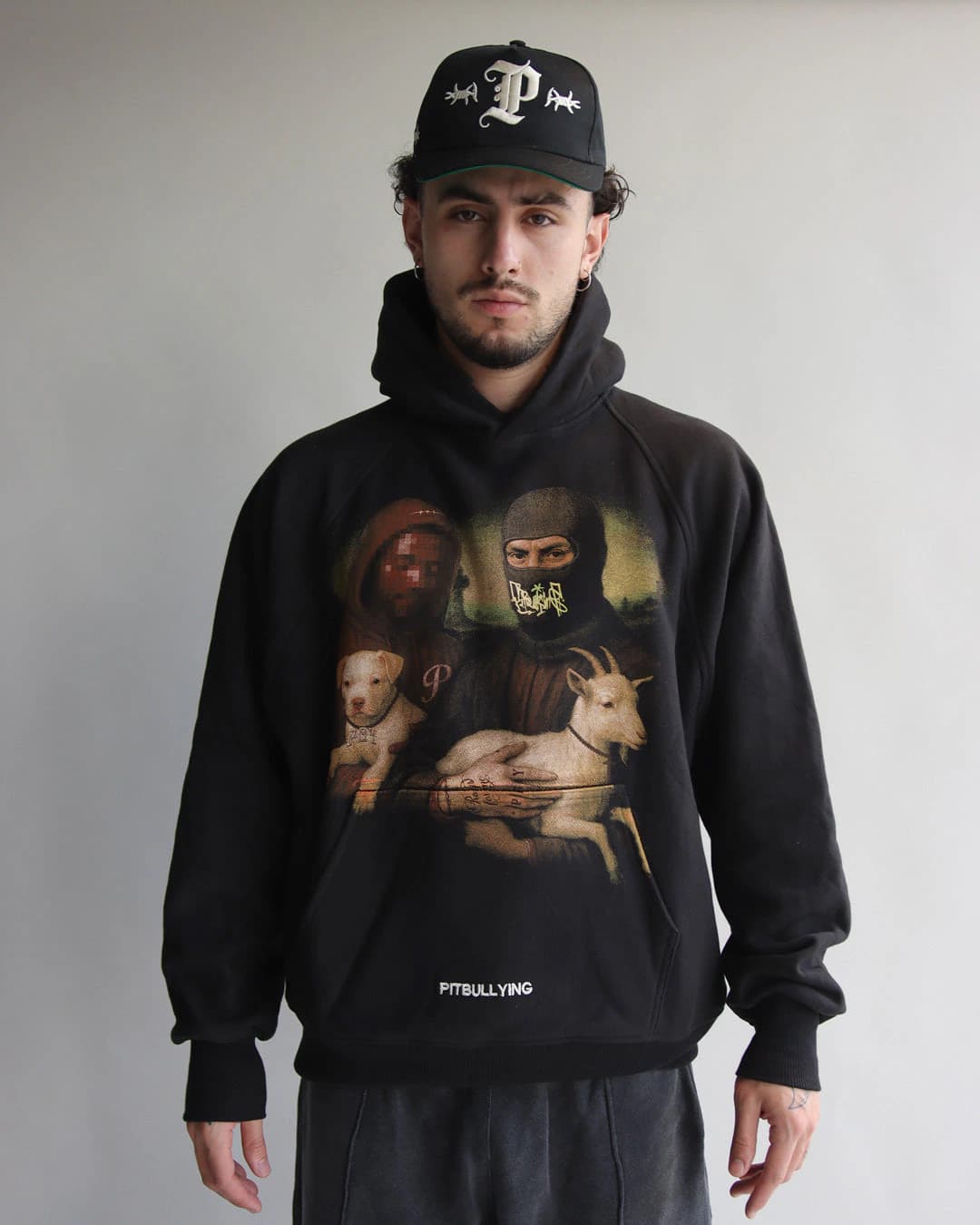 HOODIE OVERSIZE Goat Negro - imagen 6