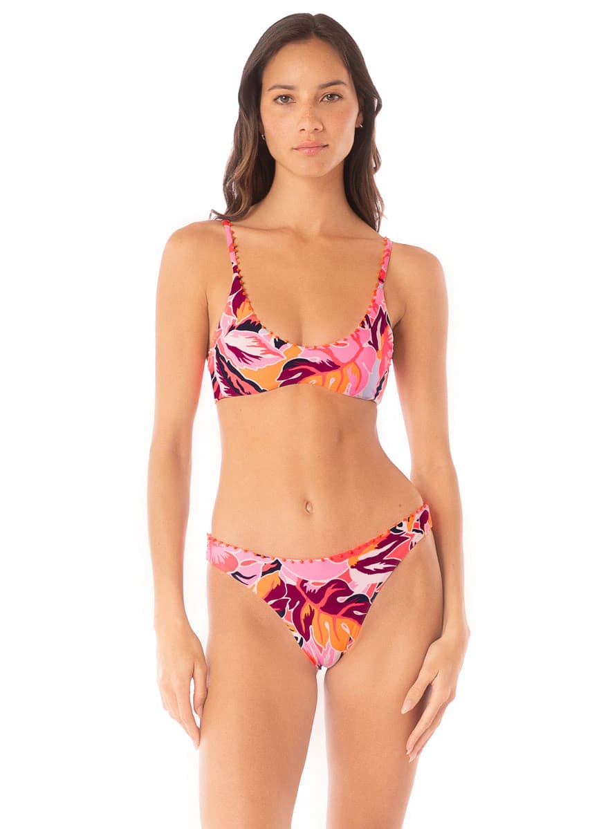 Maaji Coral Leafy Liberties Classic Bralette Bikini Top - imagen 1