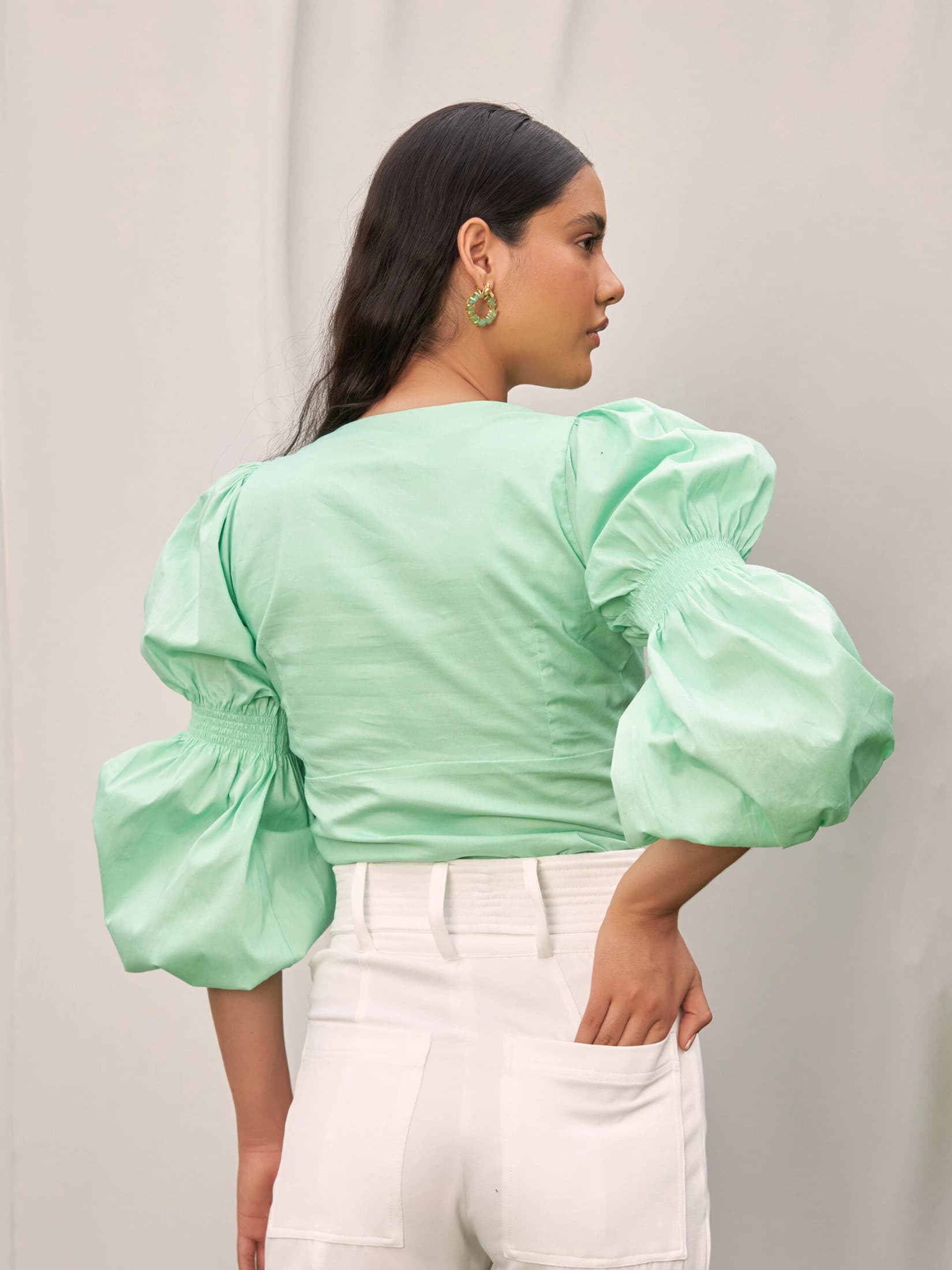Blusa Vico Verde Menta - imagen 6