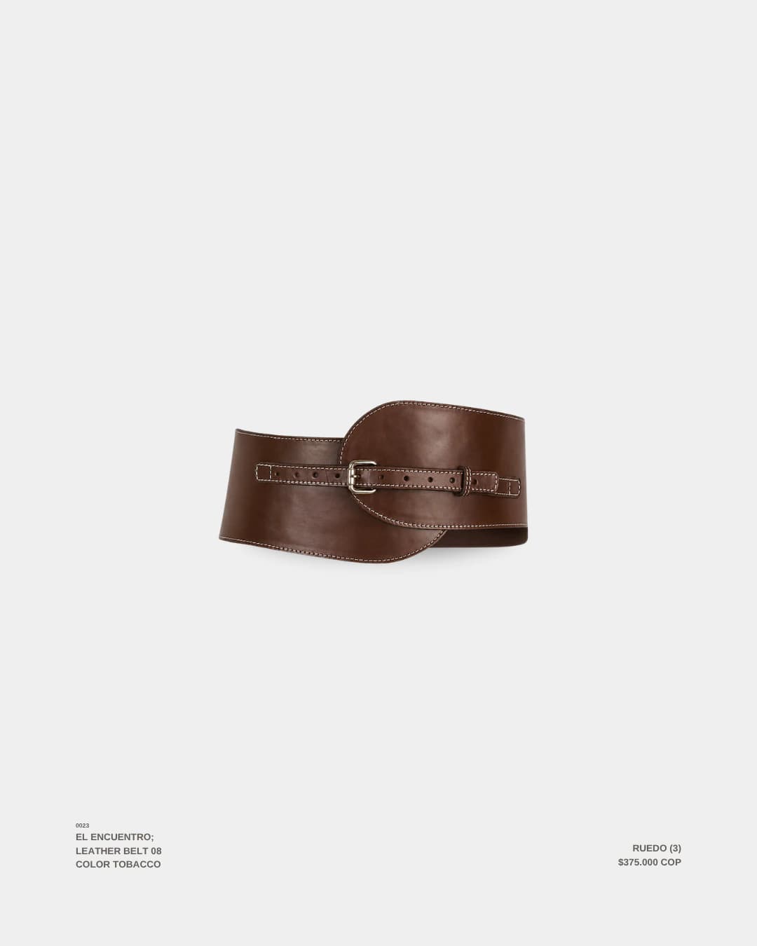 "EL ENCUENTRO" BELT TOBACCO - imagen 1