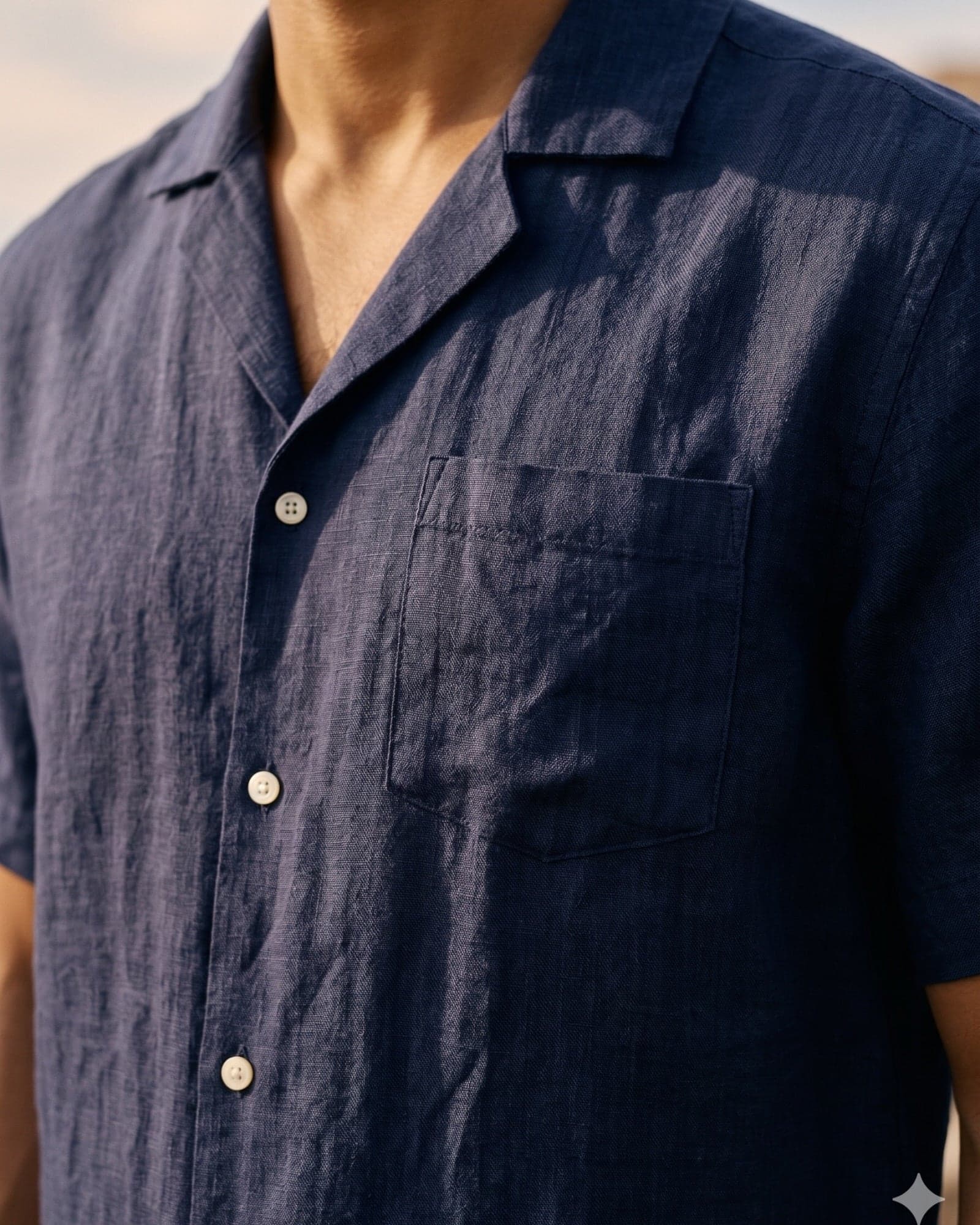 Portofino Navy Linen  - Camisa - imagen 3
