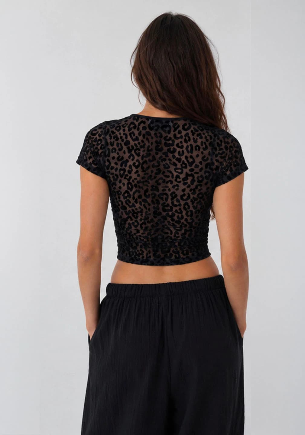 NINA BLACK CROP TOP - imagen 3