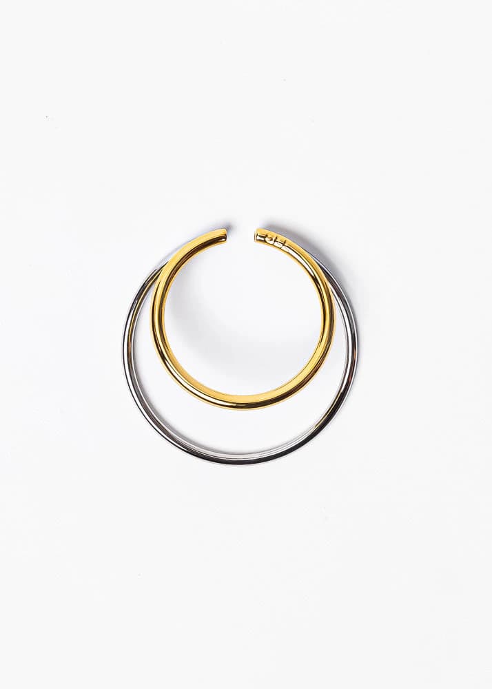 Nethos Midi Earcuff Dorado Plateado