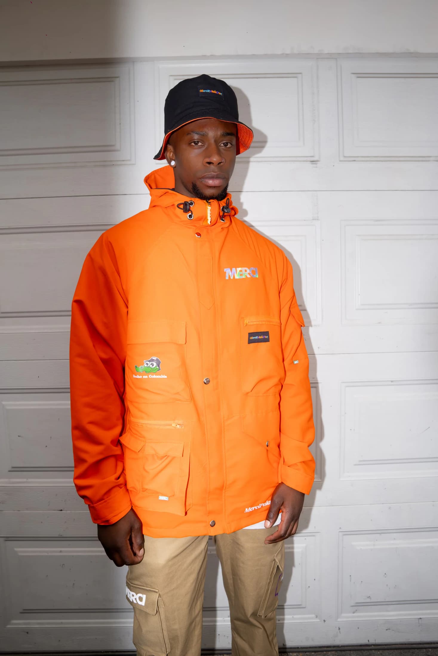 Chaqueta Multibolsillos Naranja