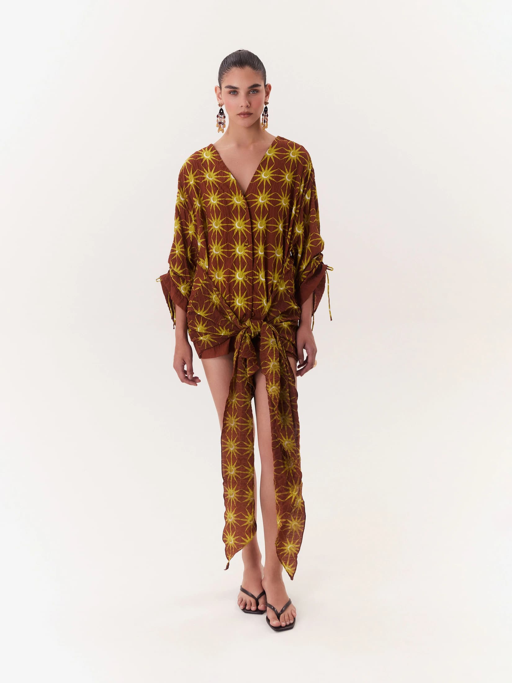 Wrap Dress Solar - Café