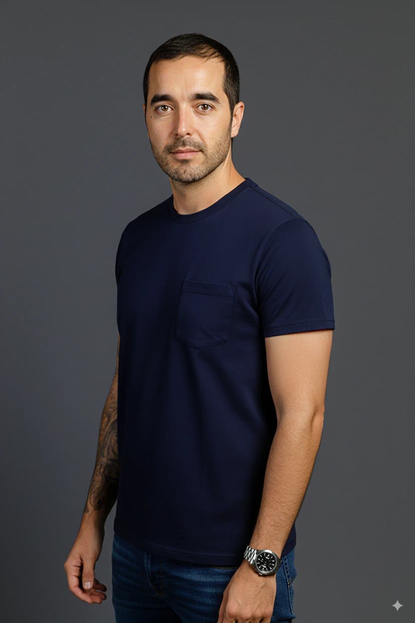 Camiseta Cuello Redondo con Bolsillo - imagen 9