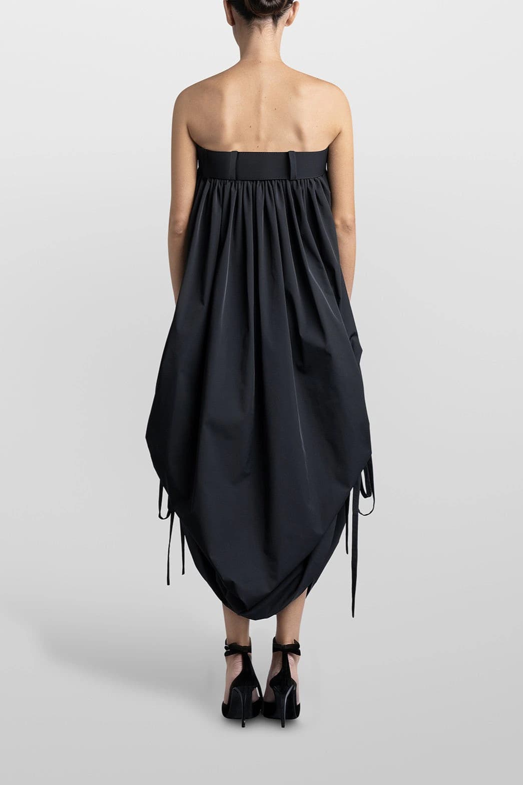VESTIDO BALLOON LARGO CON CINTURON - imagen 5