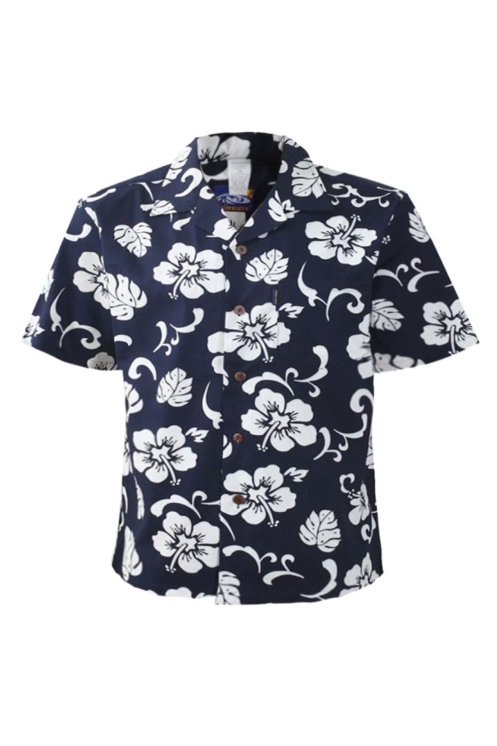 Navy Hibiscus Aloha Shirt - imagen 1
