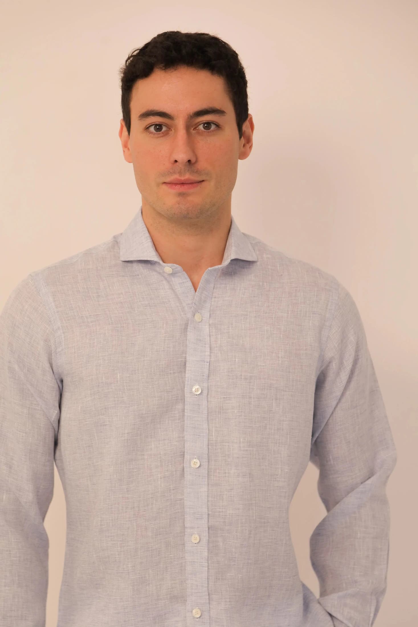 Camisas 100% Lino Cuello Francés Jaspeada - European Flax