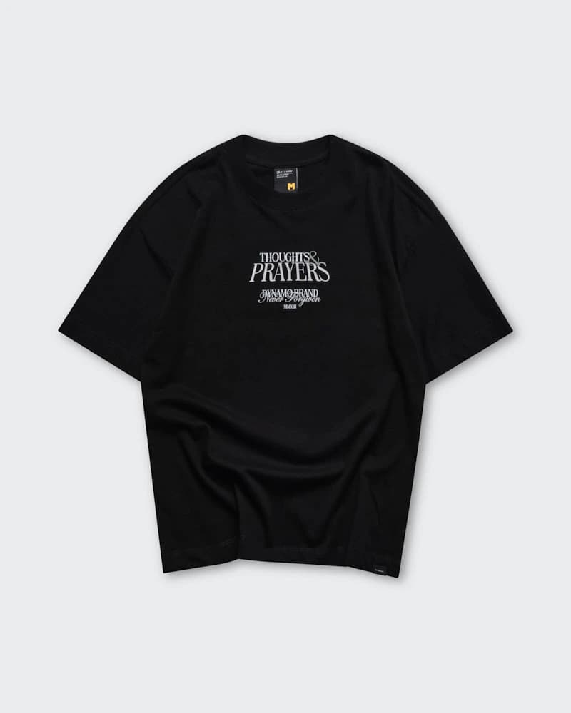 Camiseta Negra Oversize Silent Prayers - imagen 6