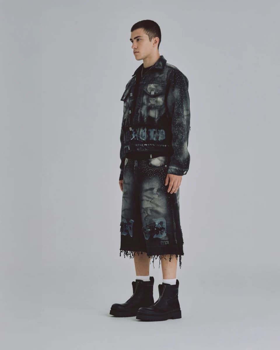 94' UNDRGLD Double Destroyed Jacket Vintage Gray - imagen 12