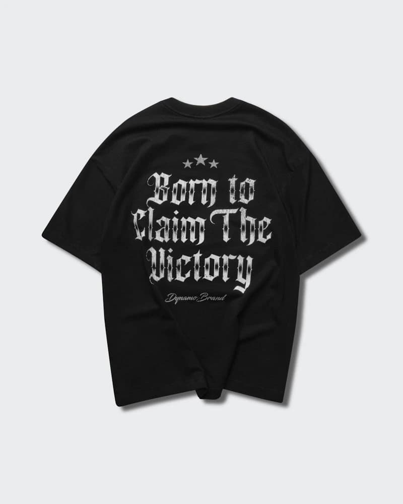 Camiseta Negra Oversize Victory Born - imagen 5