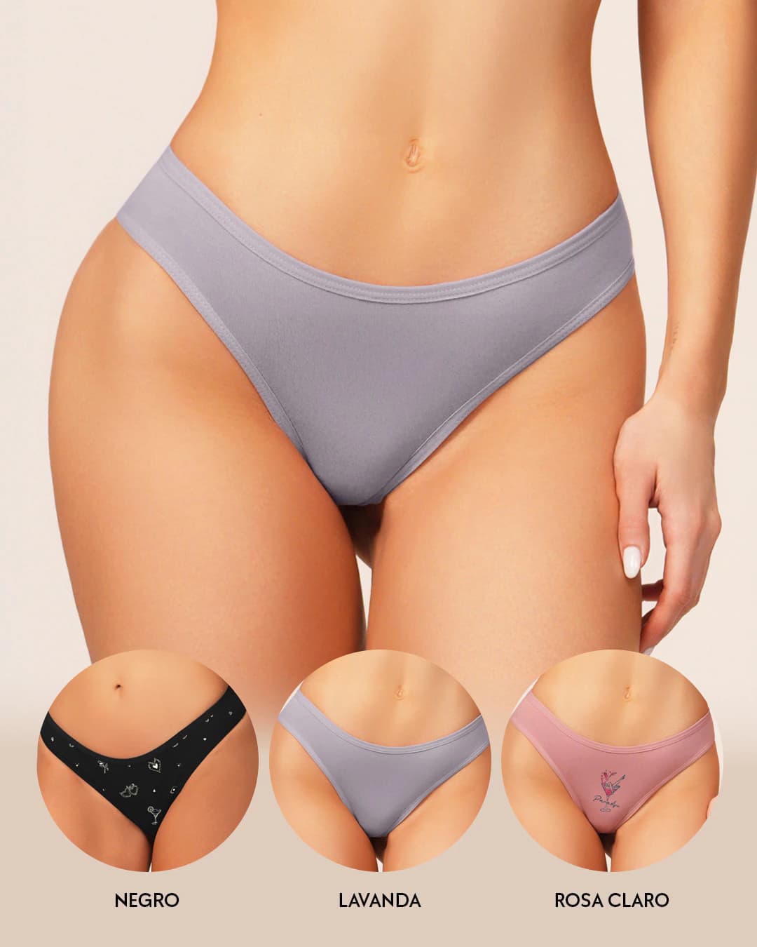 Tanga Brasilera en Algodón para Mujer Paquete x3 Ref. 9203 - imagen 10