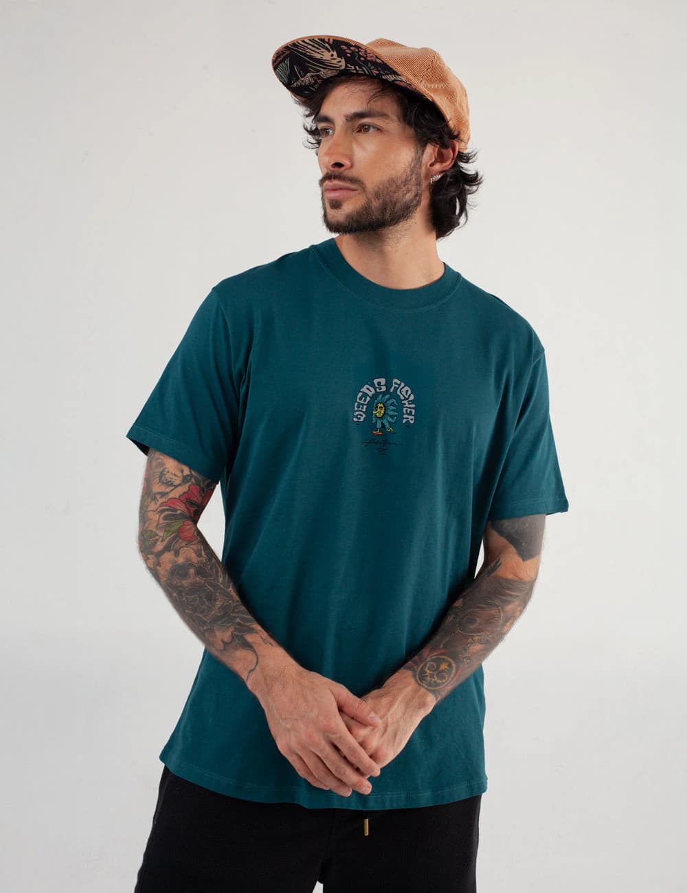 Camiseta Oversize Grass verde jade Hombre - imagen 3