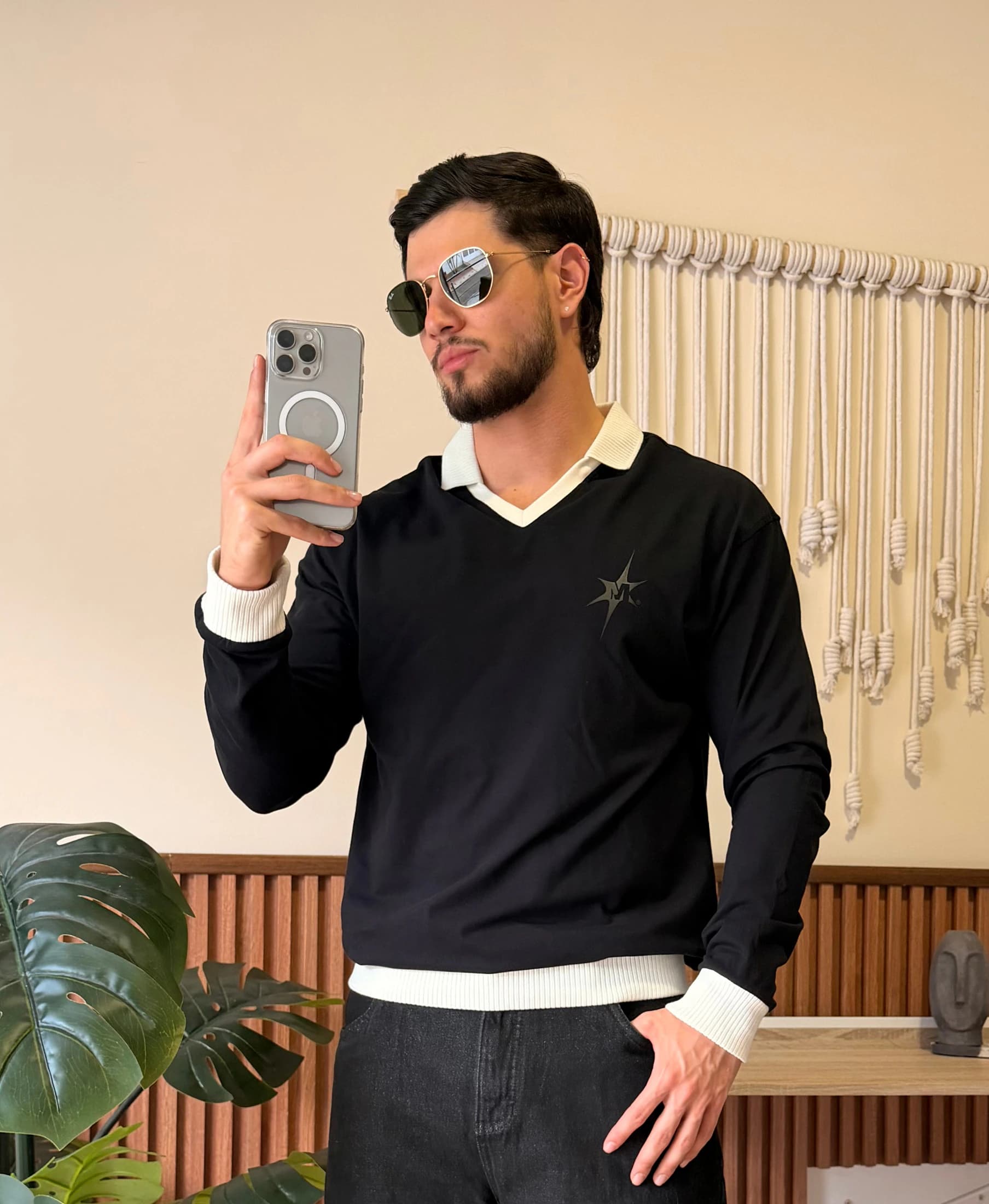 POLO EN PUNTO OVERSIZED - imagen 1