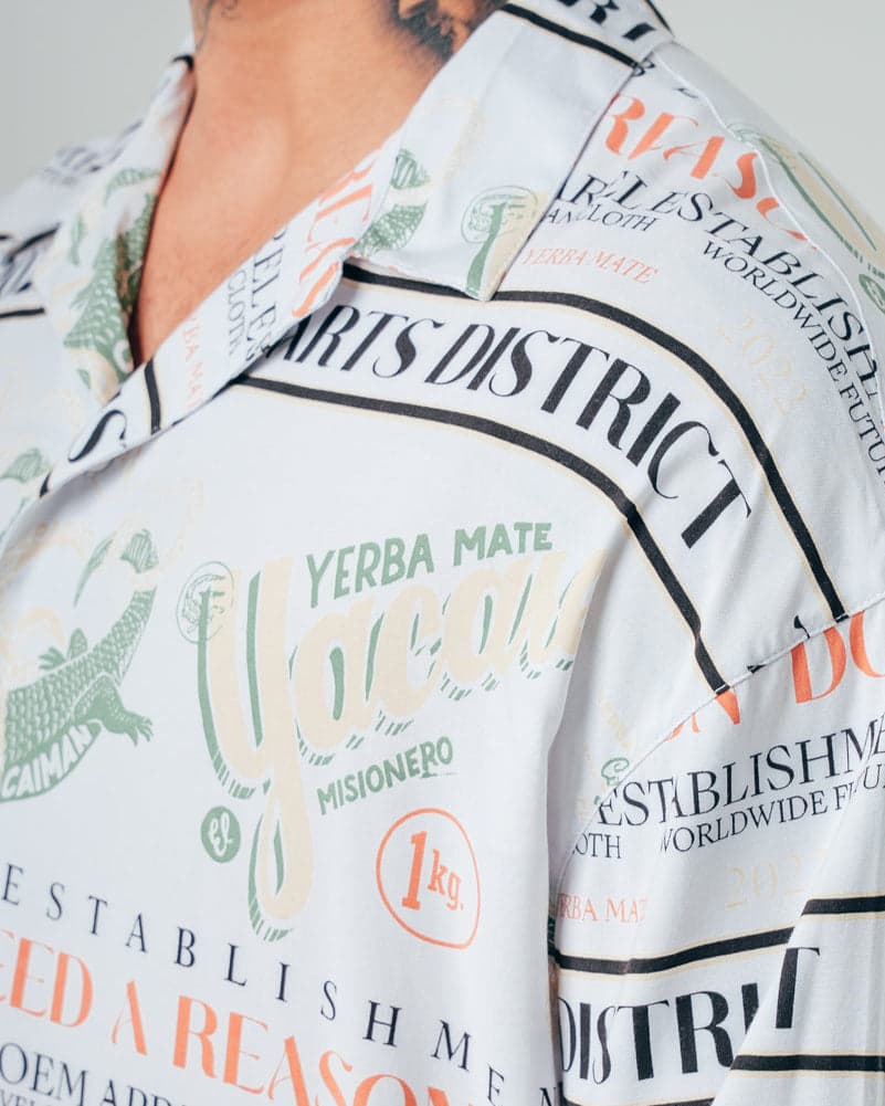 Camisa Para Hombre Oversize Crudo Caiman - imagen 2