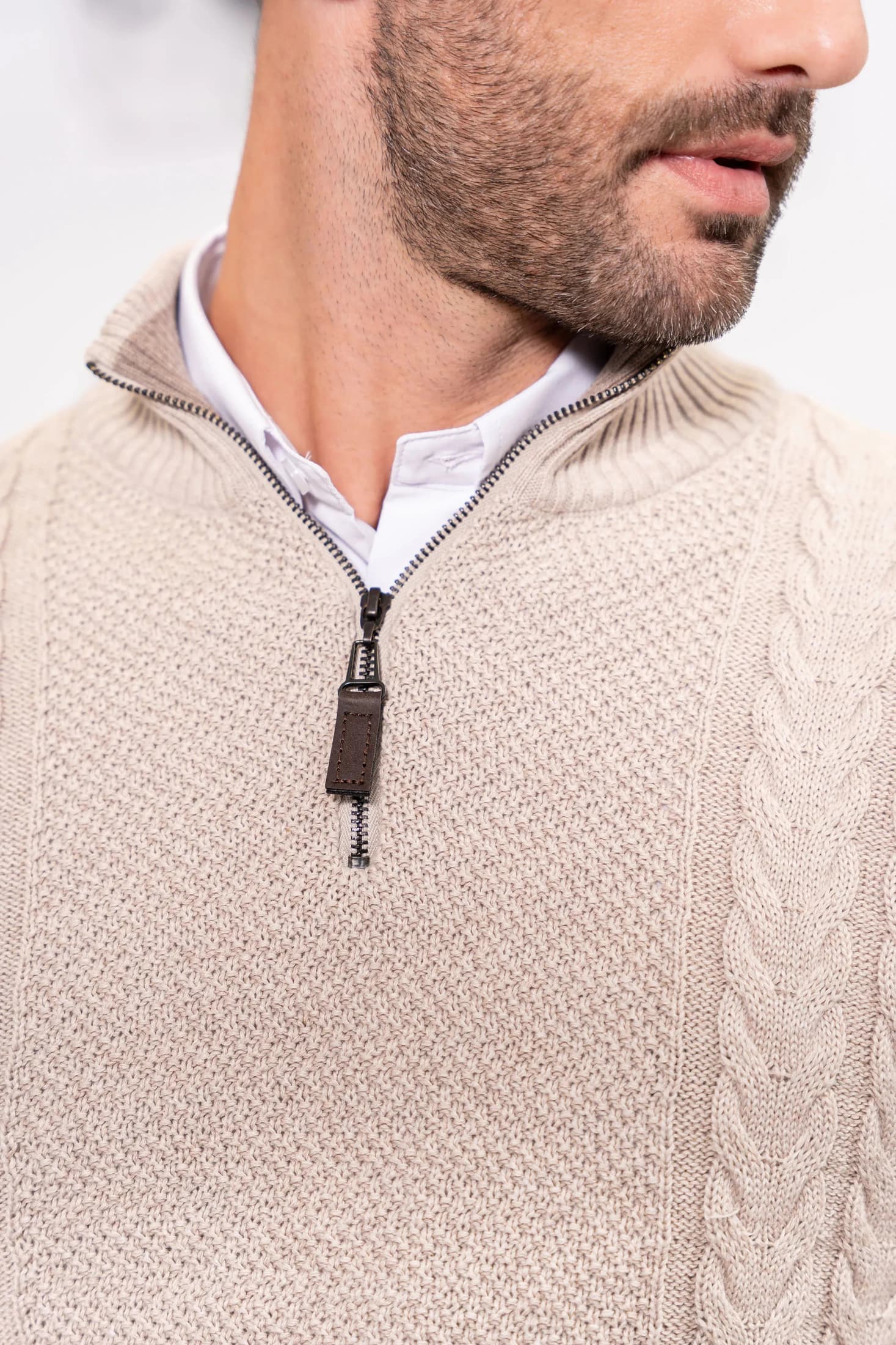 Halfzip Torino Hombre Arena - imagen 2