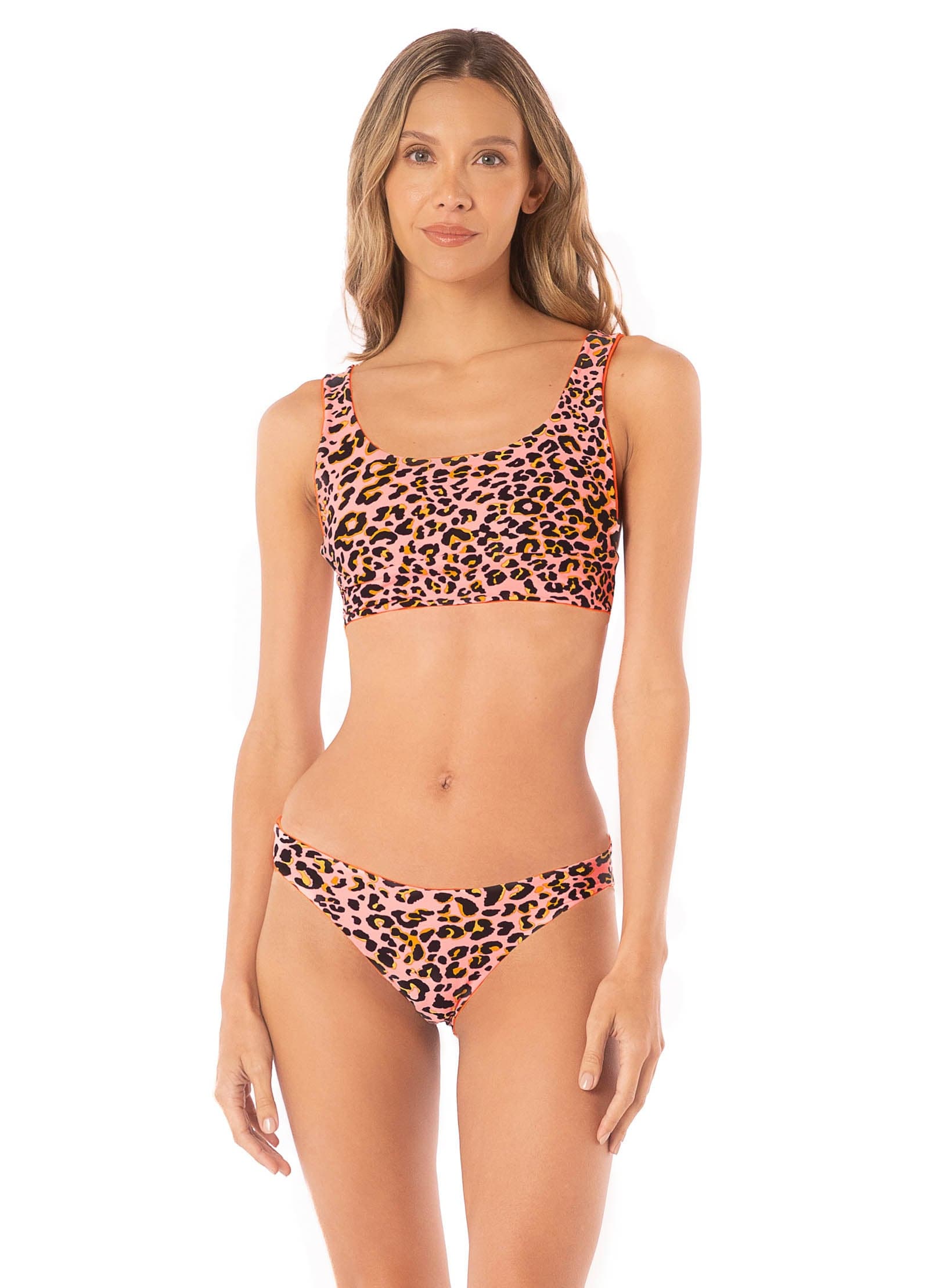 Maaji Orange Poppy donna sporty bralette bikini top - imagen 7