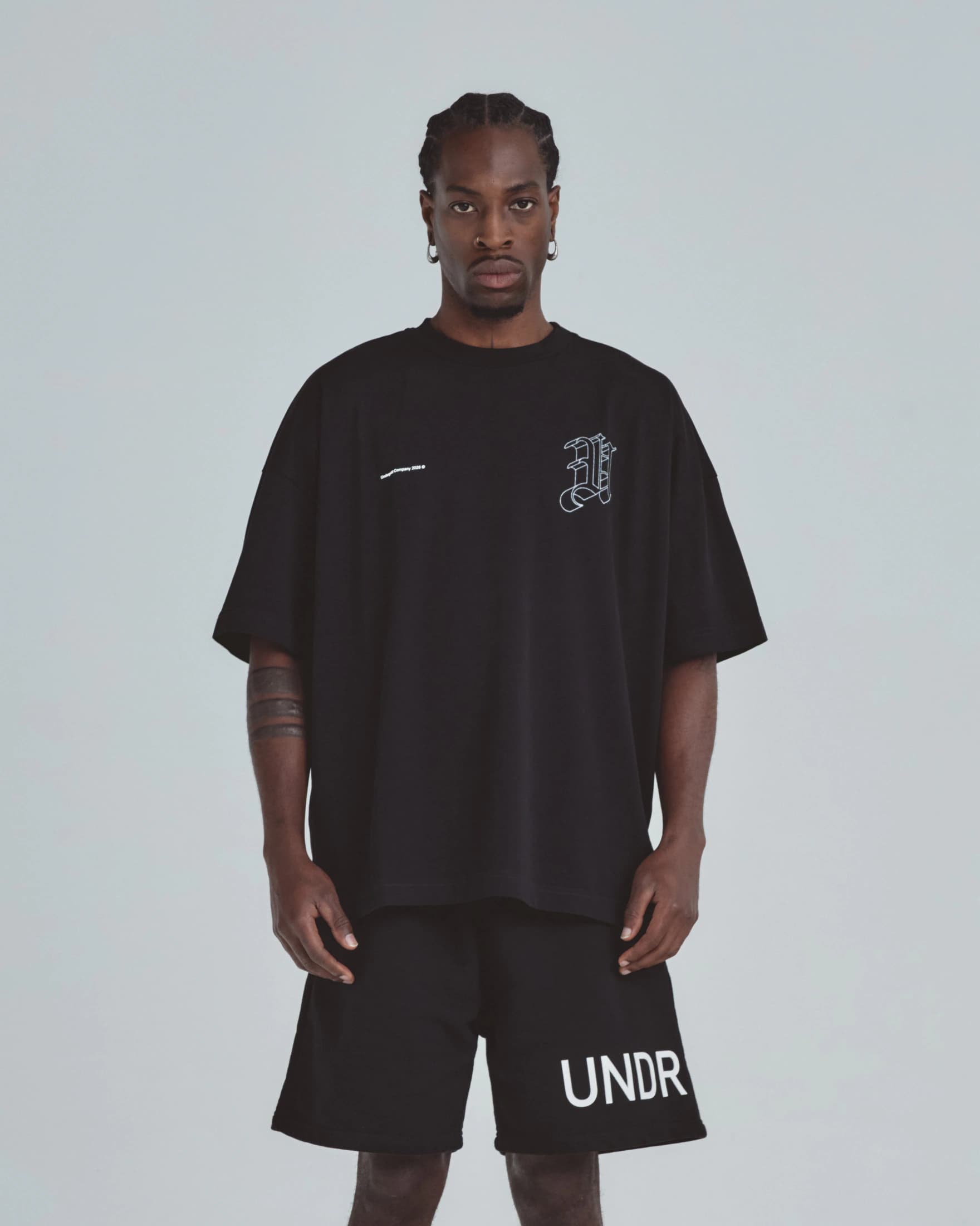 Line Solid U Tshirt Black - imagen 2