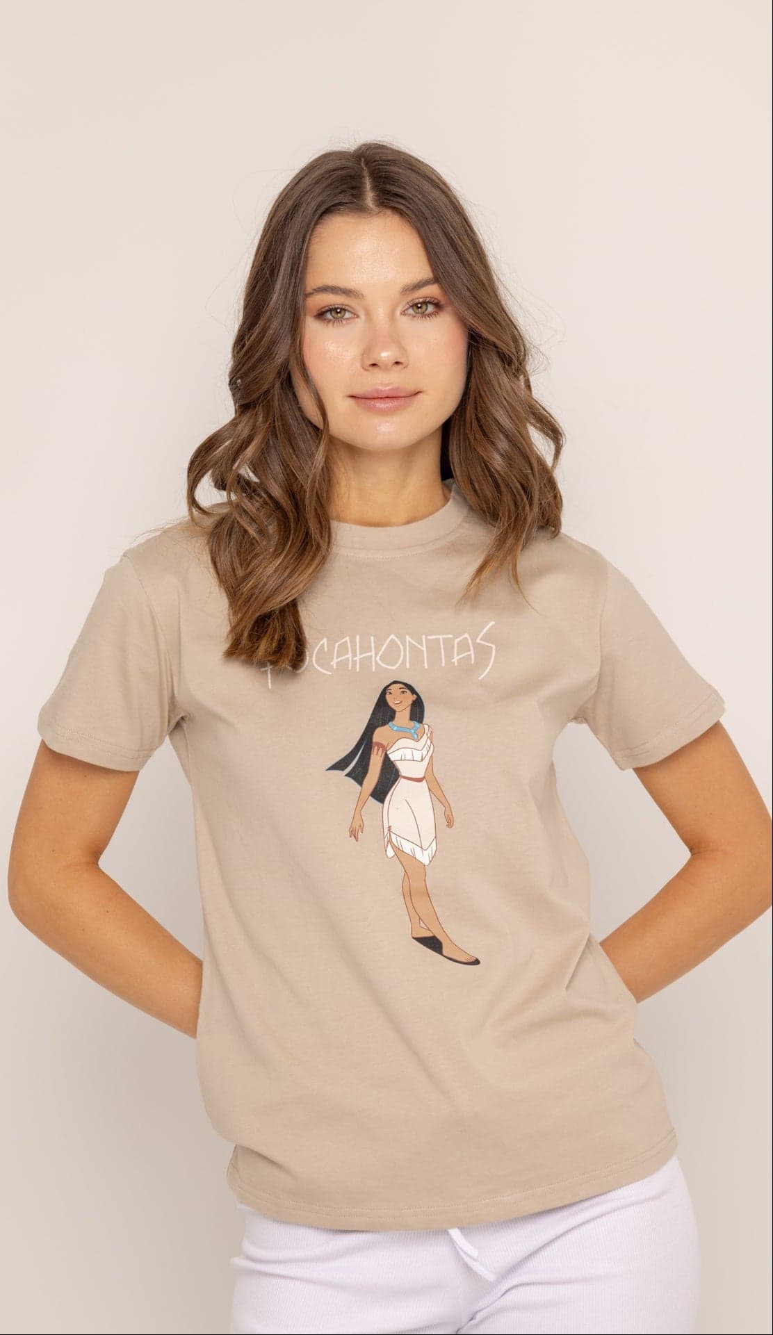 T-Shirt marron Pocahontas - imagen 2