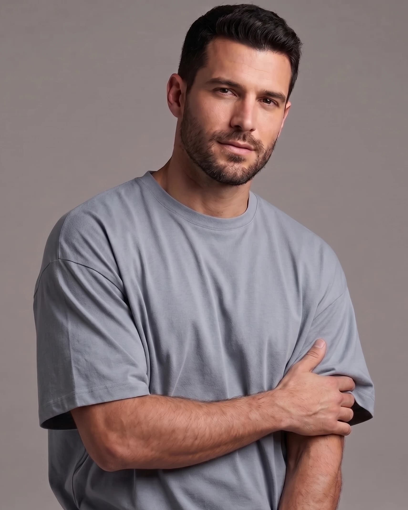 Camiseta Fist Basica Premium Stretch Gris - imagen 1