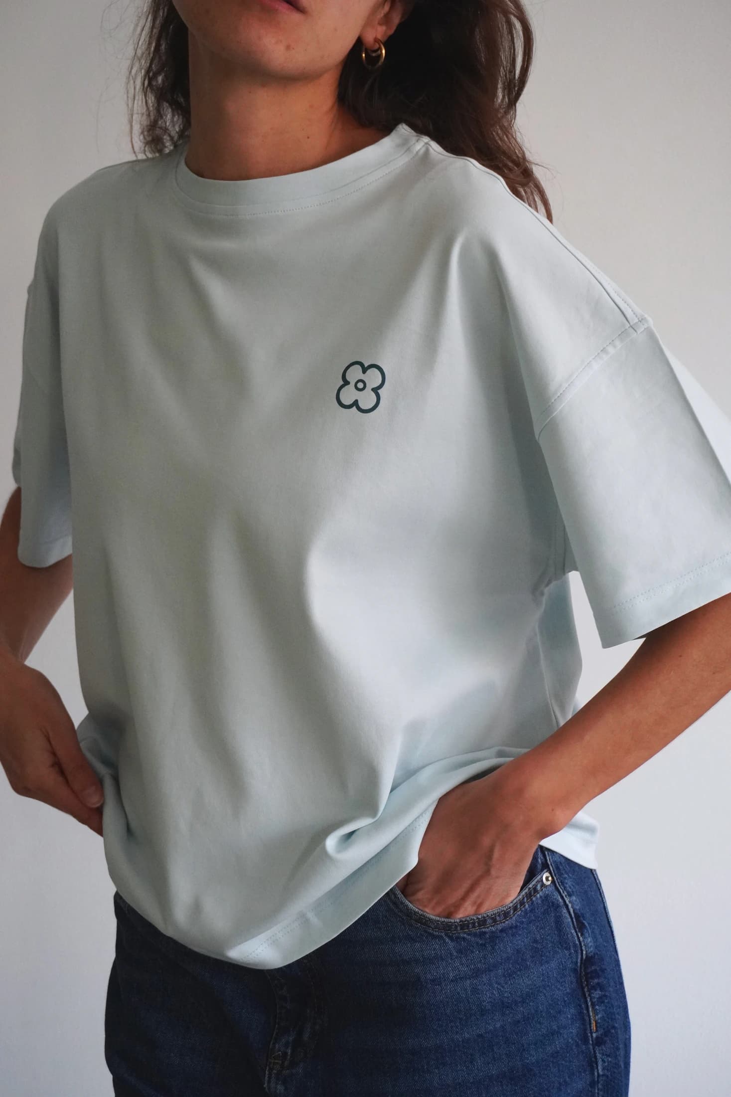 Camiseta Send Flowers Azul Bebe - imagen 3