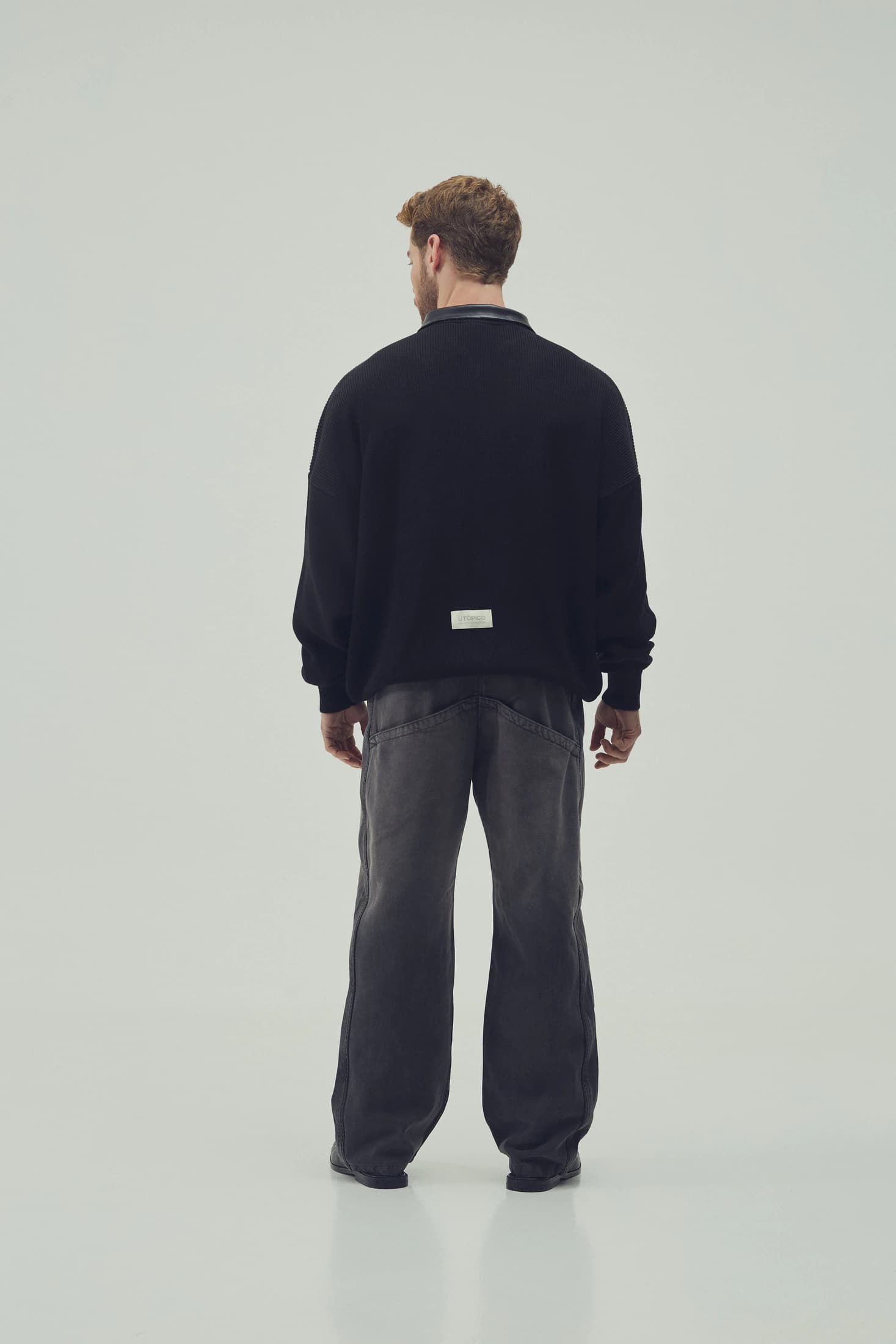 KNIT ZIP UP NEGRO - imagen 7