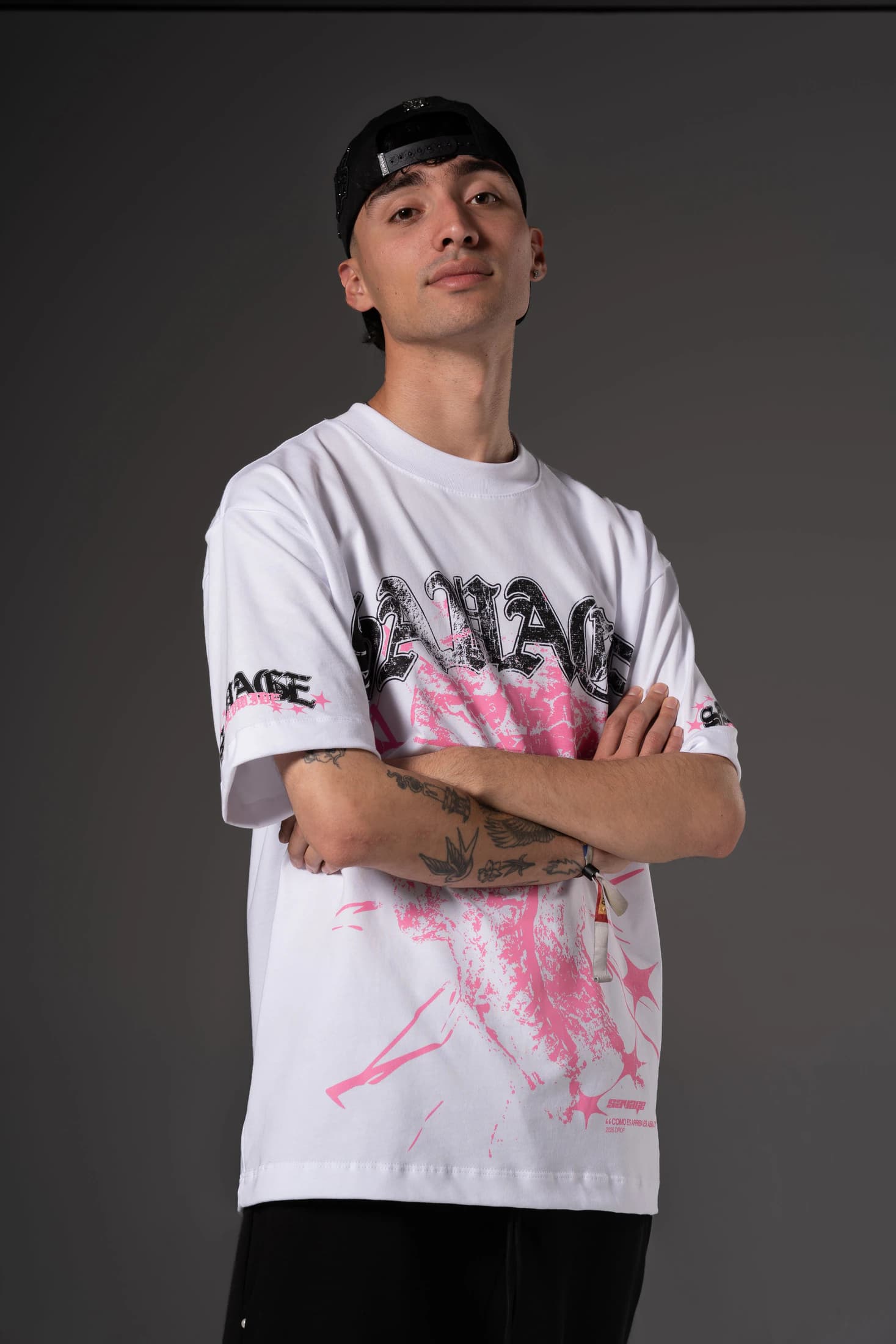 Camiseta Oversize Help rosa savage  250 gramos 14653 - imagen 5