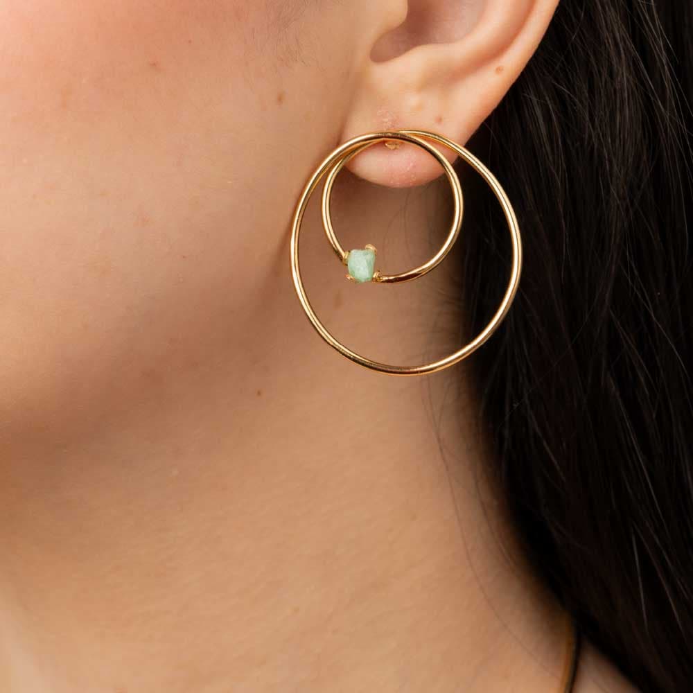 Aretes Topo Verde Profundo - imagen 2