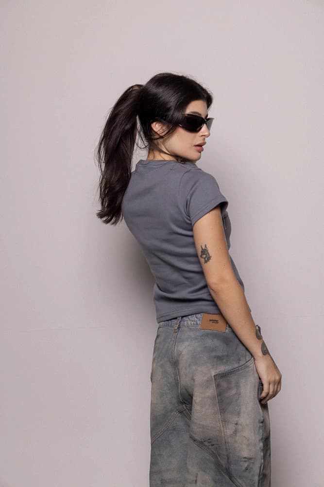 Camiseta 87/27 Basic Rib-Gris - imagen 3