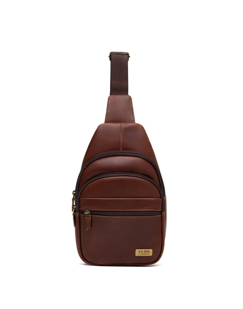Bolso manos libres en cuero para hombre REF T006JHML - imagen 1