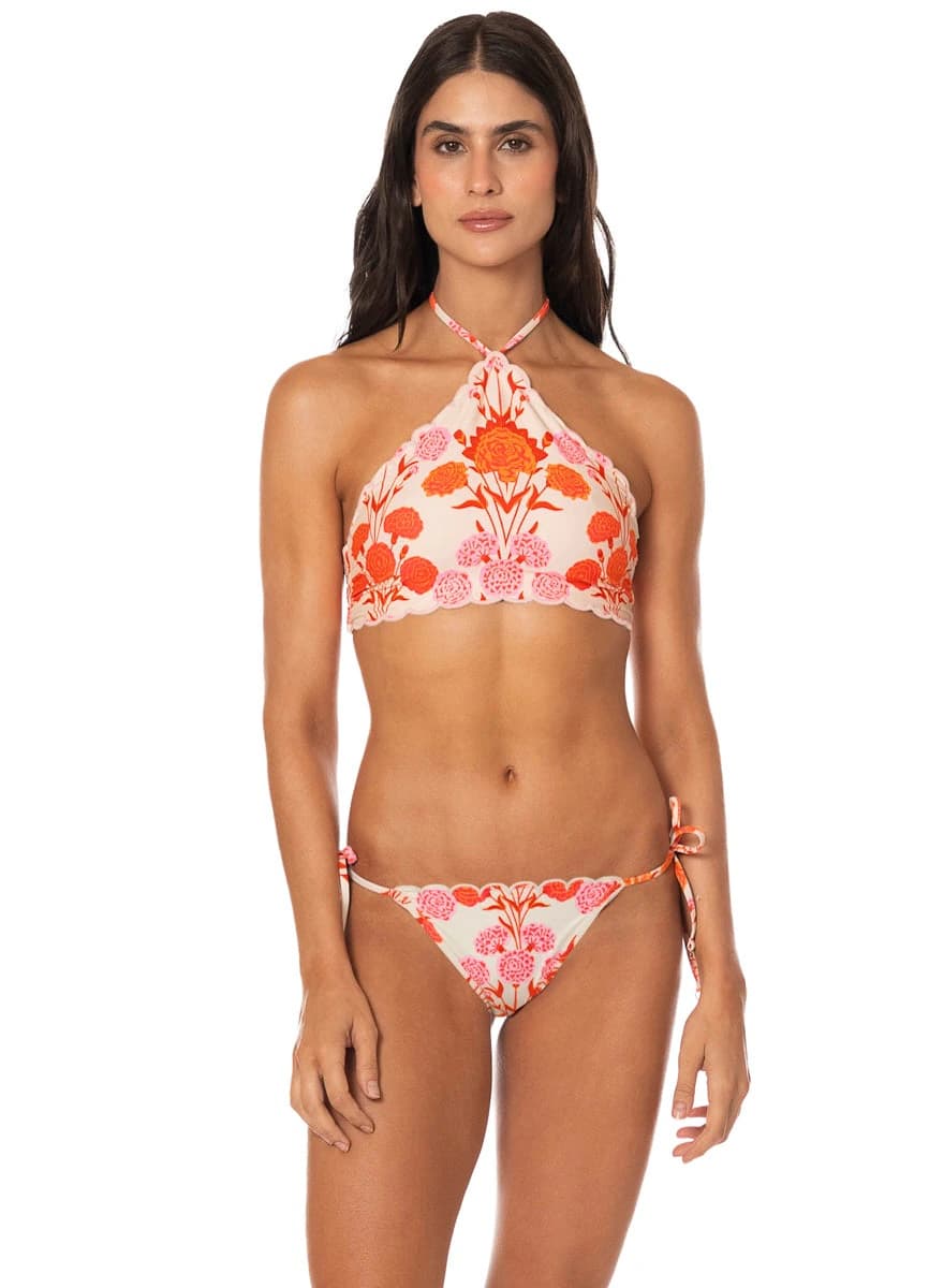 Maaji Petal Spell Petal Halter Crop Top Bikini Top - imagen 1