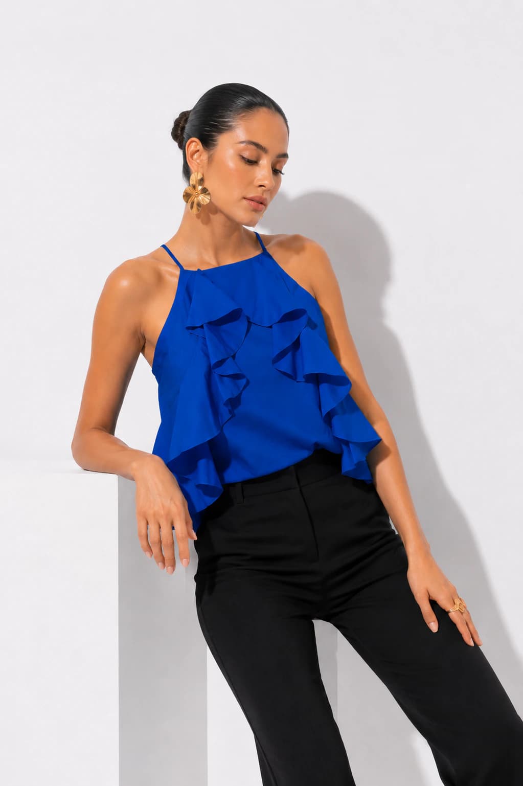 Blusa Valenciana Azul - imagen 1