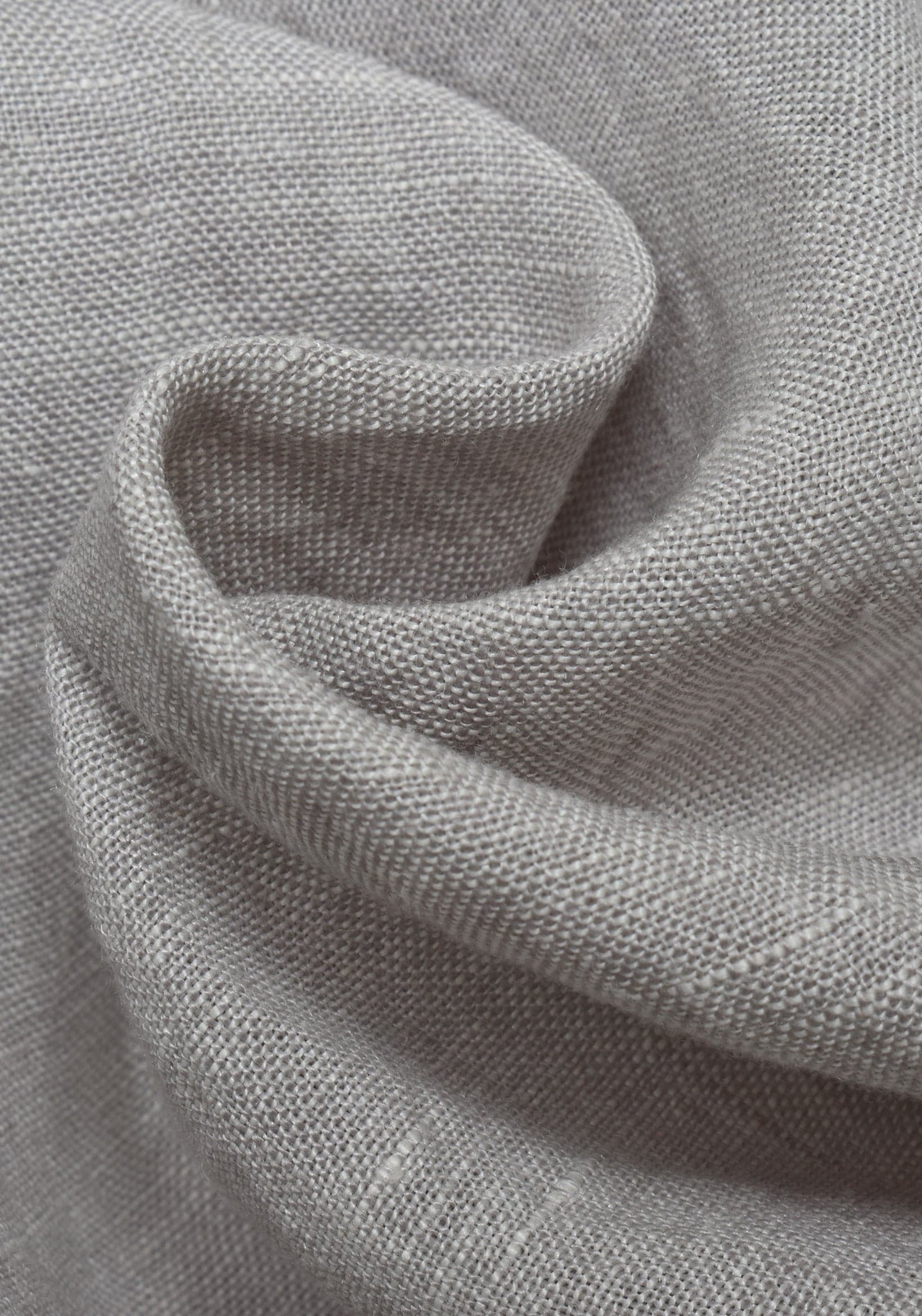 Camisa Lino Cuello Nerú Tres Botones Gris Claro - imagen 3