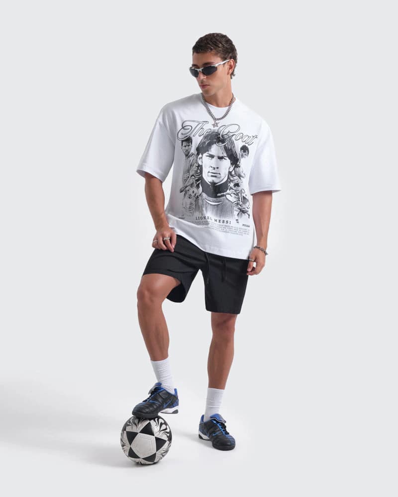 Camiseta Blanca Oversize - Edición The King Of The Game - imagen 9