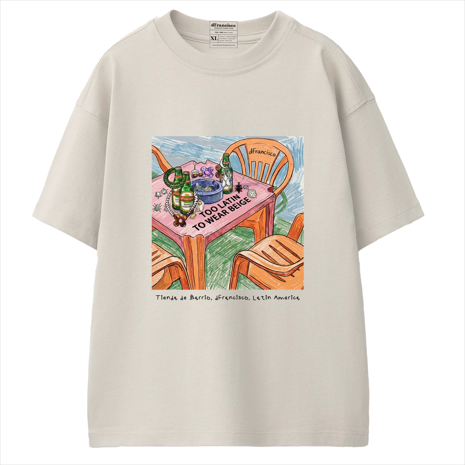 Too Latin to Wear Beige T-shirt