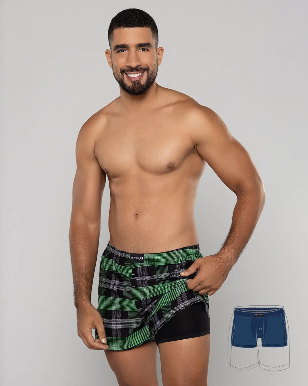 Boxer suelto con boxer interno en poliester Ref. 3052 - imagen 19
