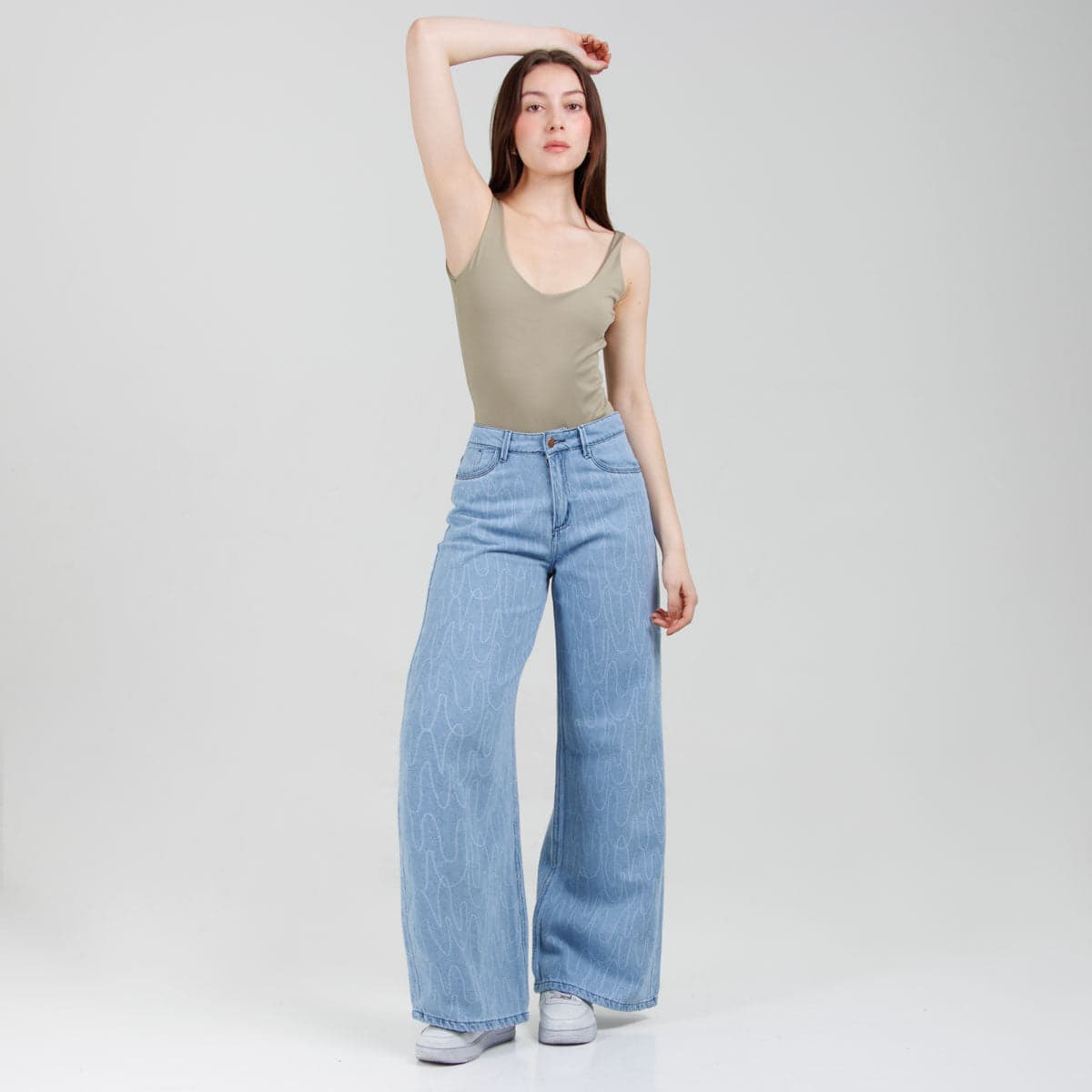 Jean Wide Leg  Ax-3077 Rigido - imagen 2
