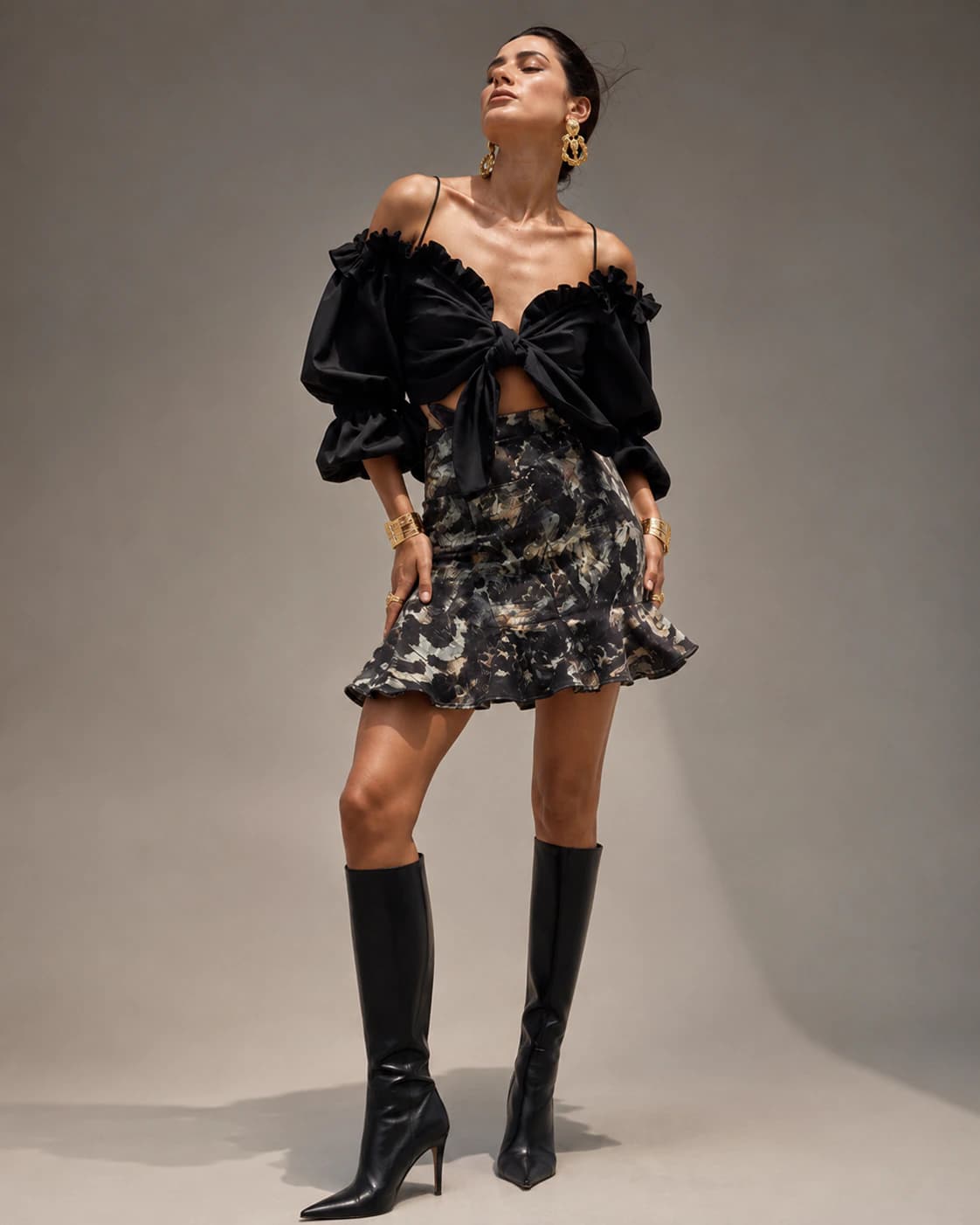 Crop Top Tuck Negro - imagen 2