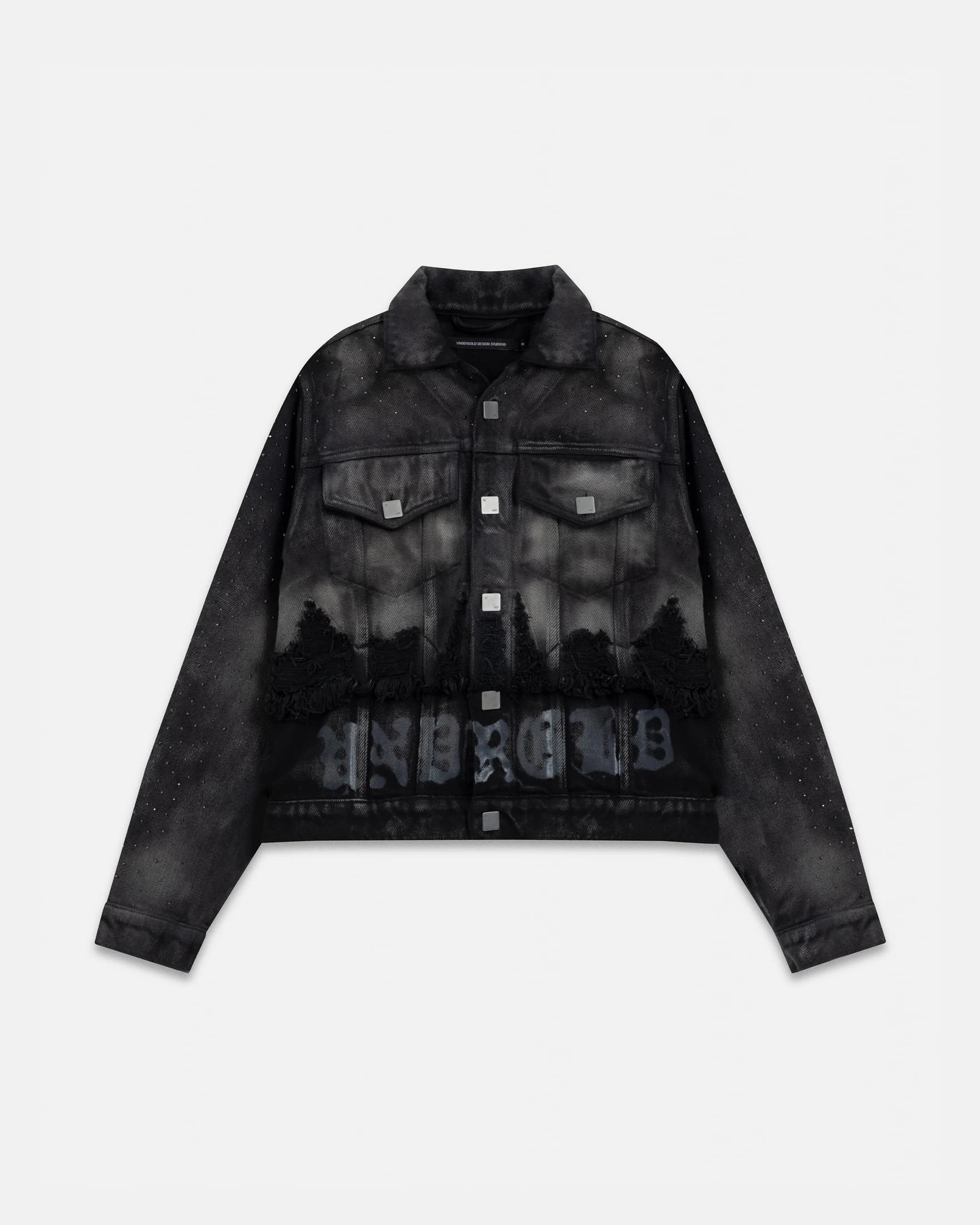 94' UNDRGLD Double Destroyed Jacket Vintage Gray - imagen 1