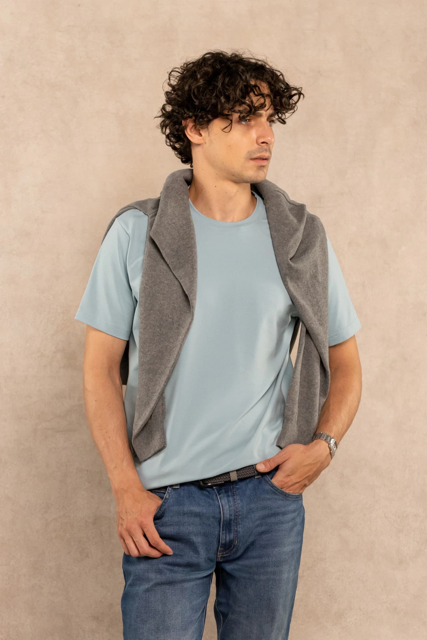 Camiseta Antimanchas Faded Blue