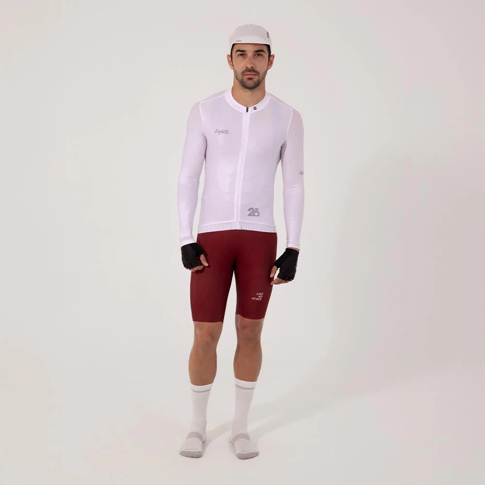 CAMISA CICLISMO MANGA LARGA ESSENTIAL WHITE PARA HOMBRE - imagen 1