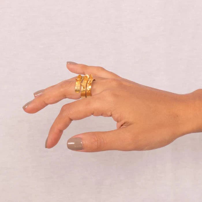 ANILLO SEMILLA SAGRADA DORADO - imagen 3