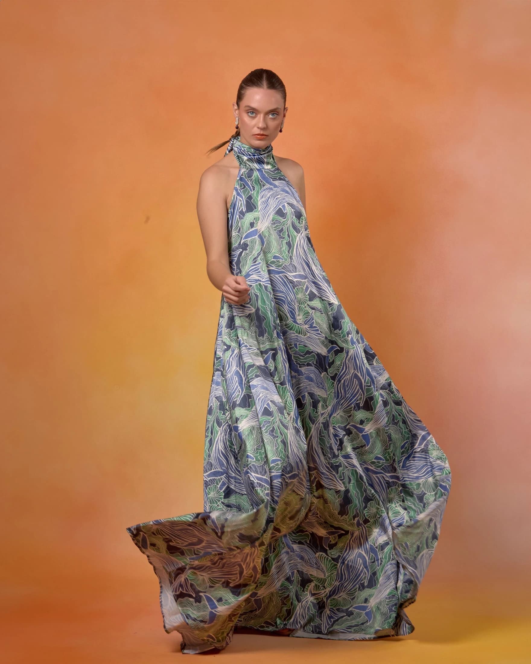 Vestido Apolinary Estampado Ballenas - imagen 7