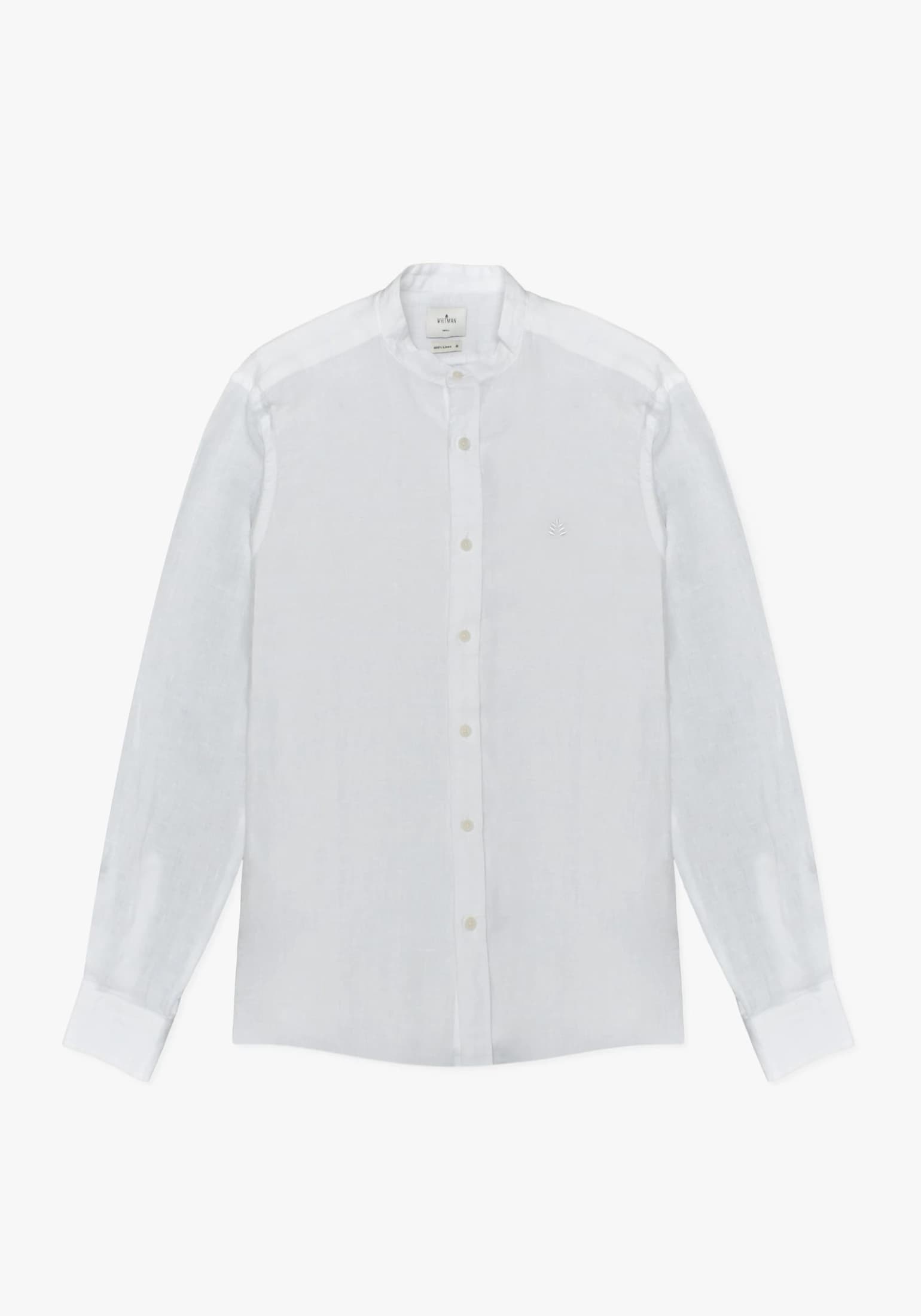Camisa Lino Cuello Nerú Blanco - imagen 1
