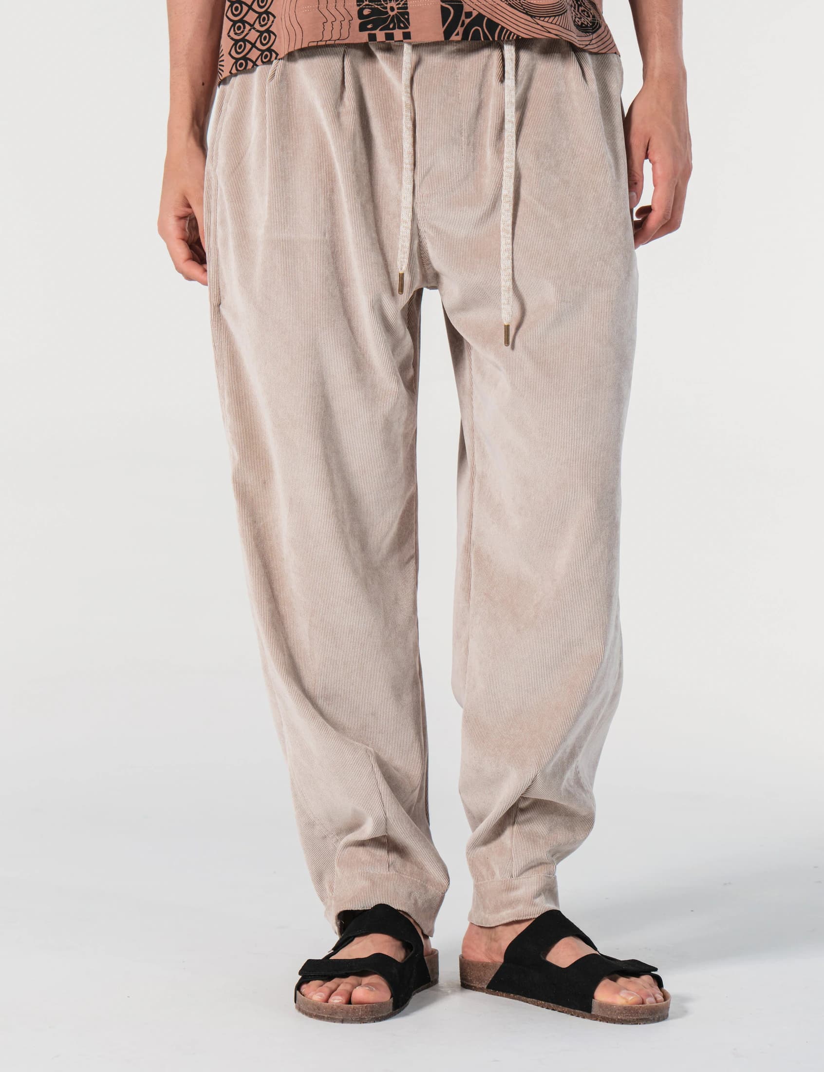 Pantalón Baggy Loose Fit Conexion Beige Hombre