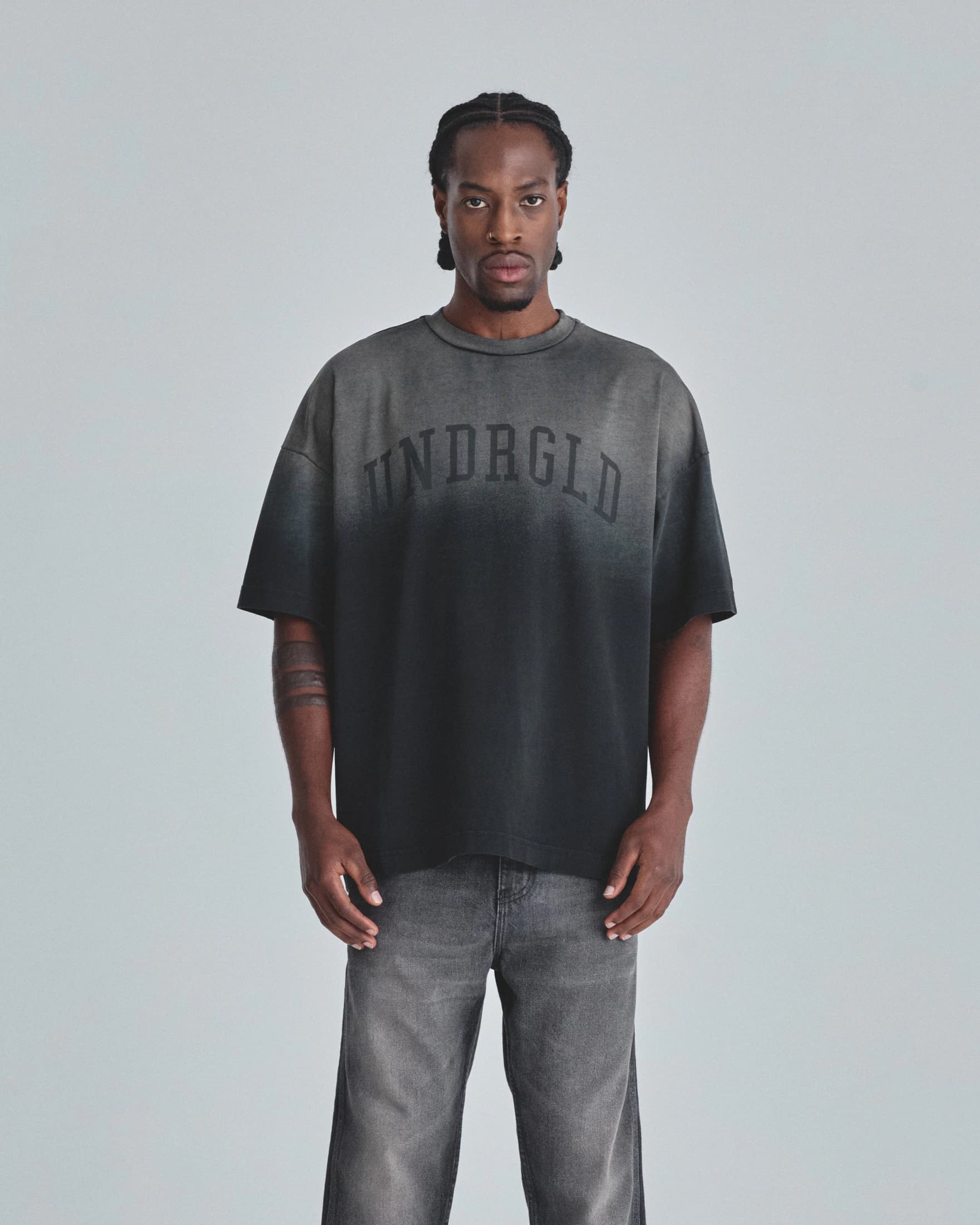 Line Varsity UNDRGLD Tshirt Faded Black - imagen 2